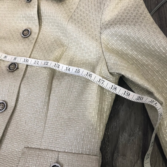 Louben Women’s Beige Gold Blazer Size 8 - Picture 8 of 9